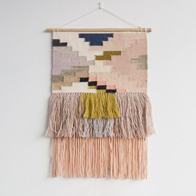 Vævet vægophæng i sisal-look