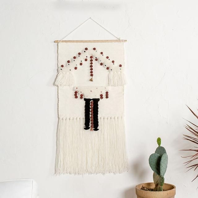 Vægtæppe med abstrakt sol motiv