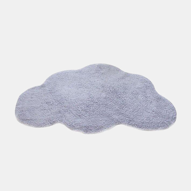 Gråt langhåret tæppe formet som sky