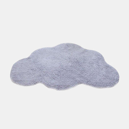 Gråt langhåret tæppe formet som sky