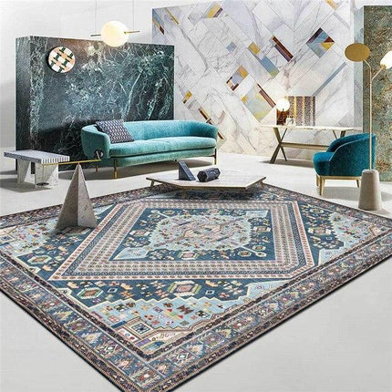 Blåt og grønt persisk tæppe