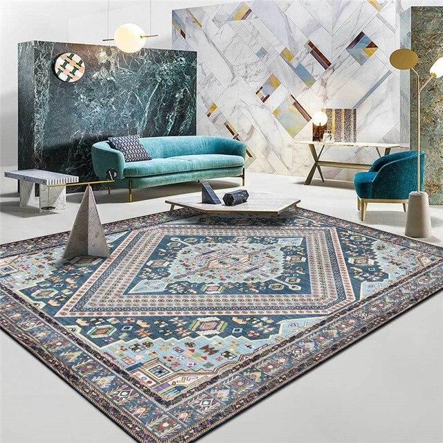 Blåt og grønt persisk tæppe