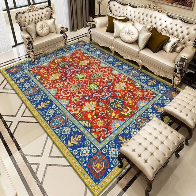 Stort farverigt persisk gulvtæppe