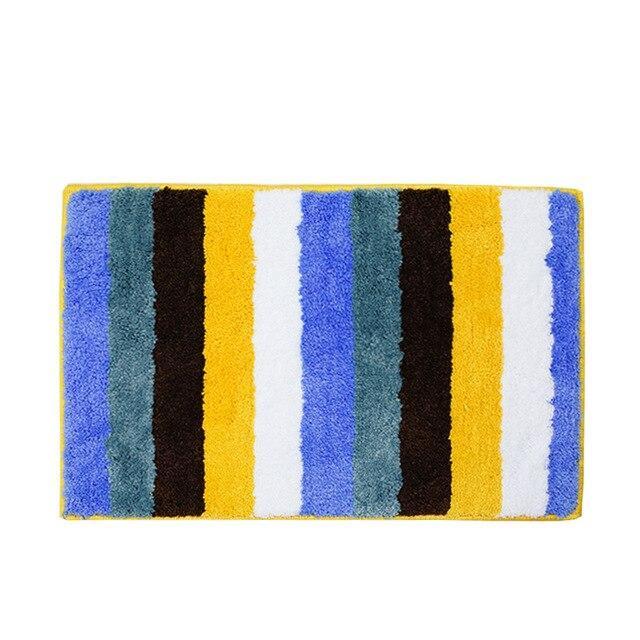 Gul stribet bademåtte til badeværelset