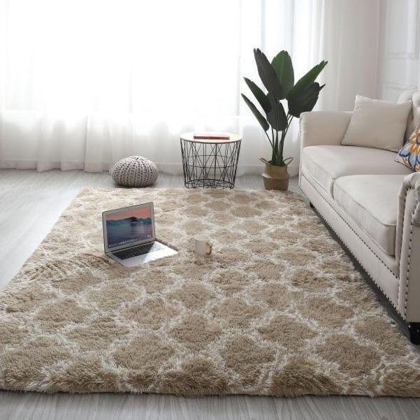 Shaggy gulvtæppe i boheme berber-stil