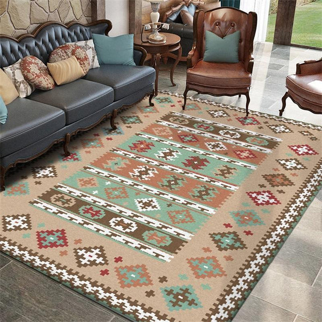 Gulvtæppe til stuen i etnisk stil