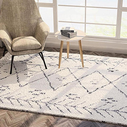 Tunesisk inspireret hvidt berbertæppe