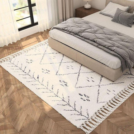 Tunesisk inspireret hvidt berbertæppe