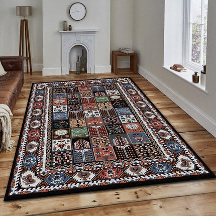 Farverigt gulvtæppe i persisk stil