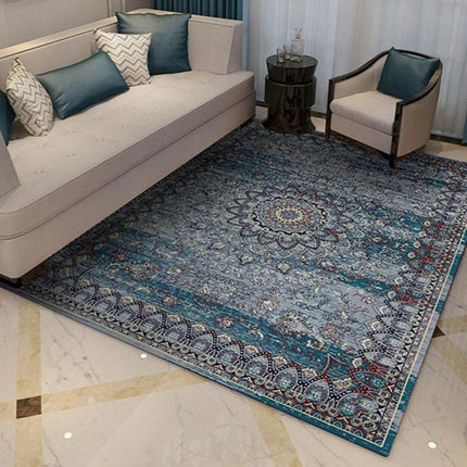 Blåt vintage gulvtæppe 160x230 cm