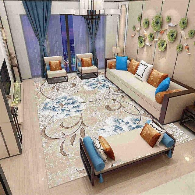 Vintage gulvtæppe med store blomster